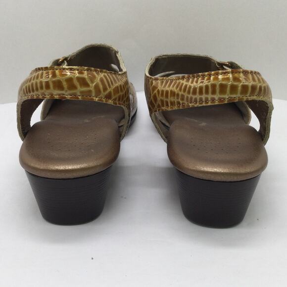 SAS Suntimer Heeled Leather Sandal Womens 10.5 N Comfort Shoe New - Picture 5 of 8